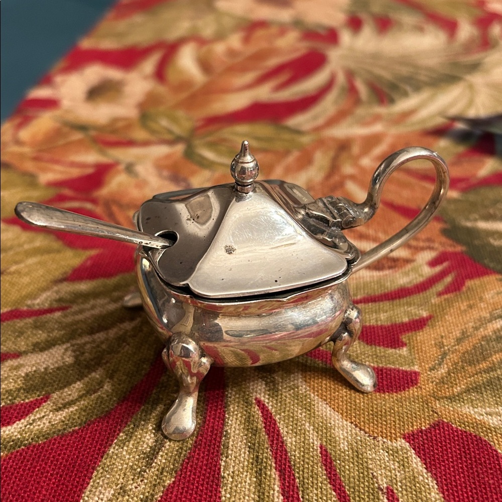 Cheltenham & Co Silver Salt Cellar with Lid- Vintage- Made in England - Picture 13 of 13